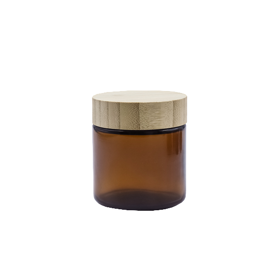 Glass Container Bamboo Lid 5g-100g Jar