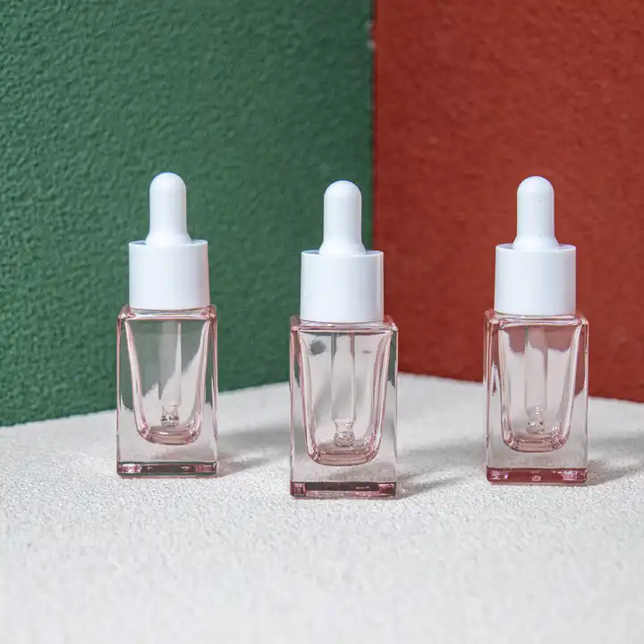 essential oil glass dropper bottle 30ml 50ml square clear bottles