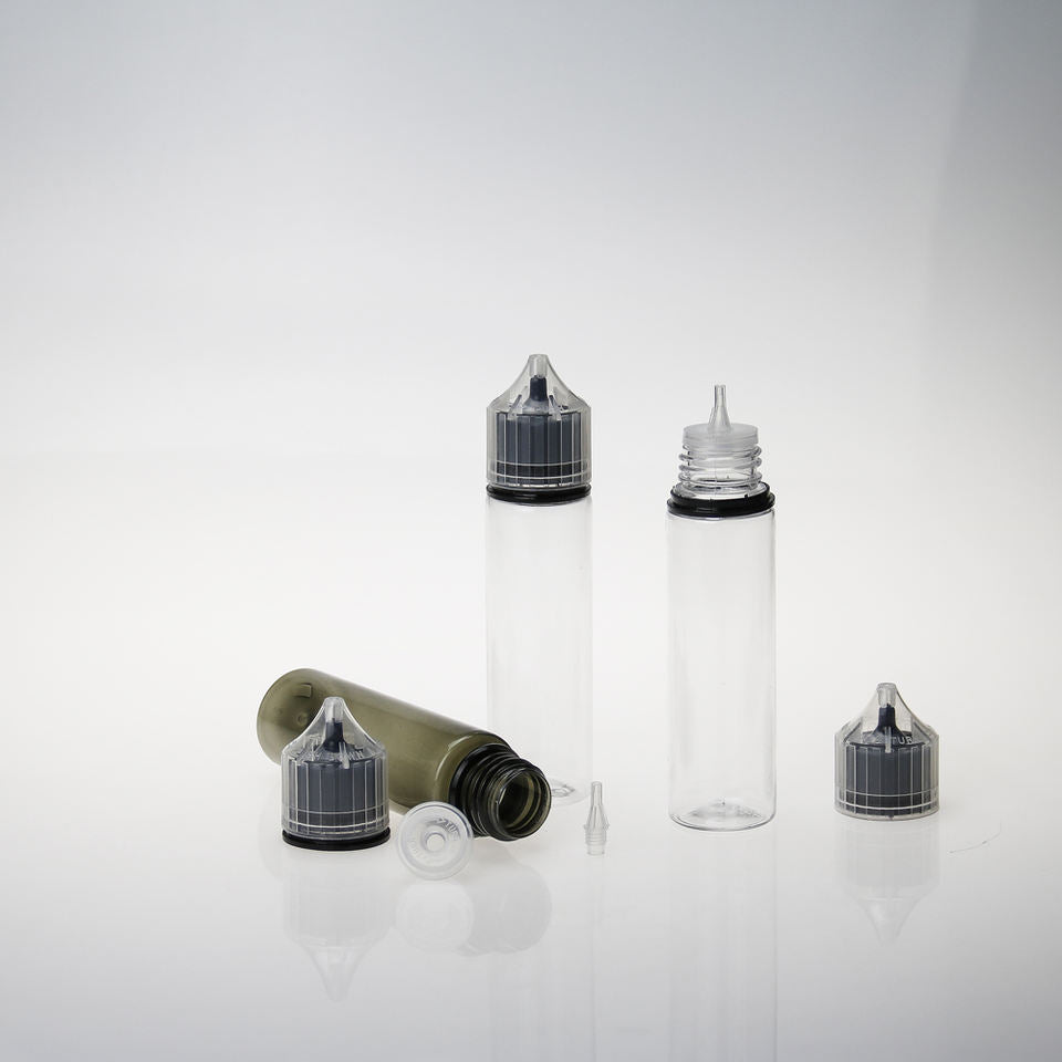 60ml childproof tamper ring off cap liquid PET eliquid bottles