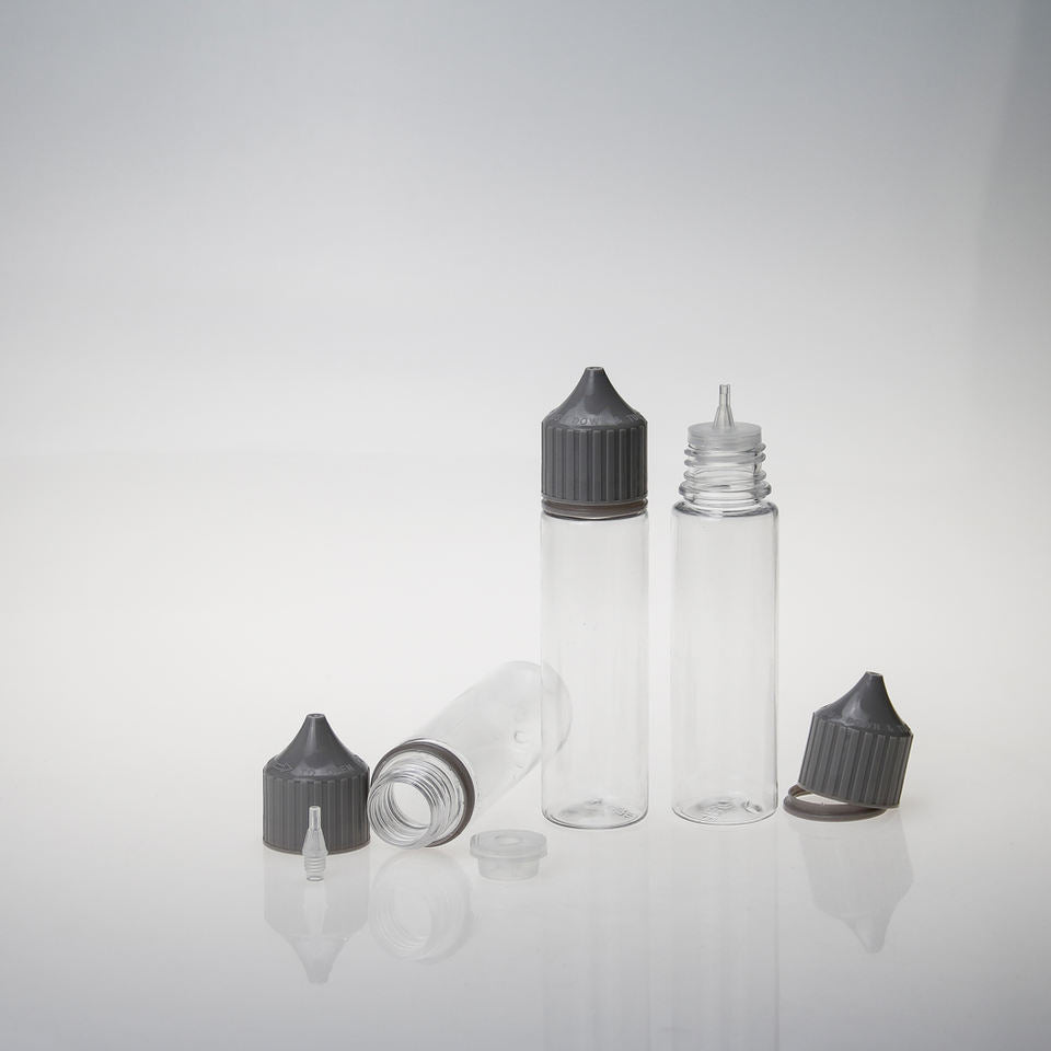 60ml childproof tamper ring off cap liquid PET eliquid bottles