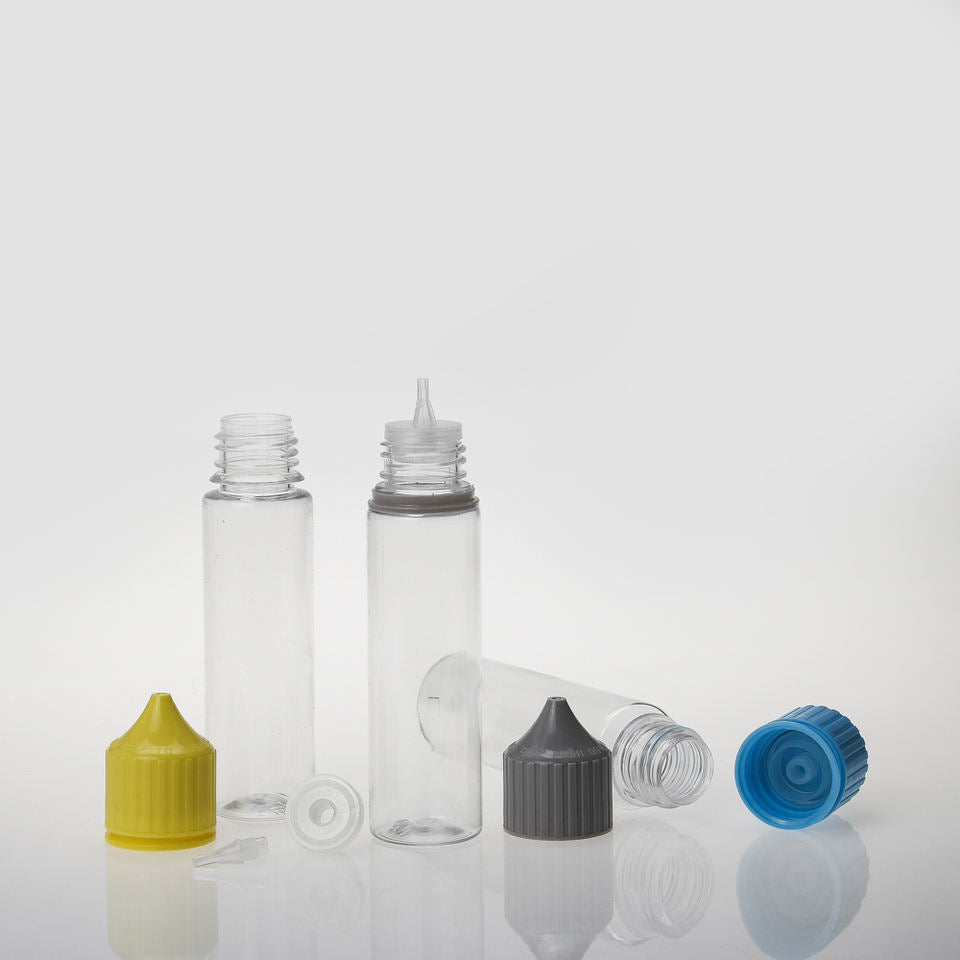 60ml childproof tamper ring off cap liquid PET eliquid bottles