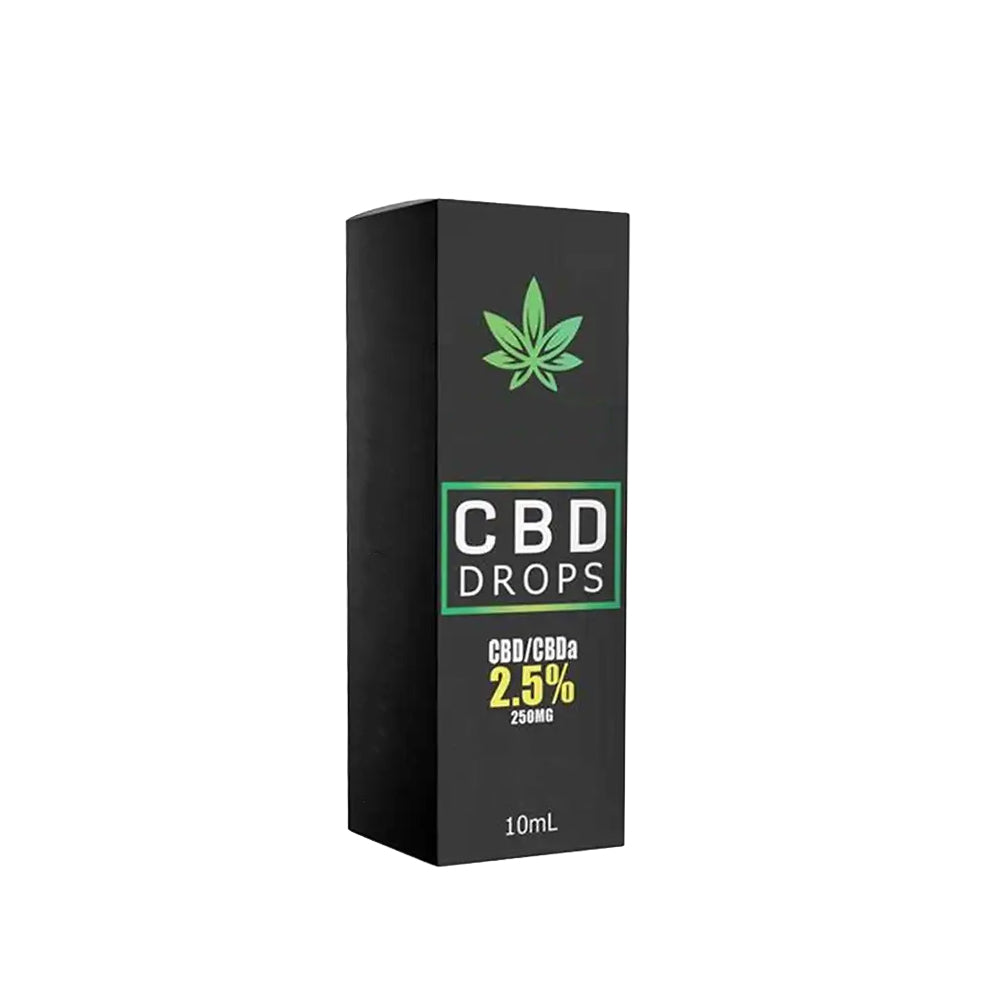 Custom Design Logo Printed Waterproof CBD Oil Bottle Packaging Box