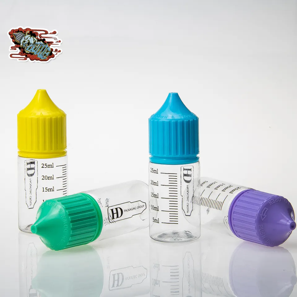 New arrival measurement printing 30ml PET E-liquid bottle