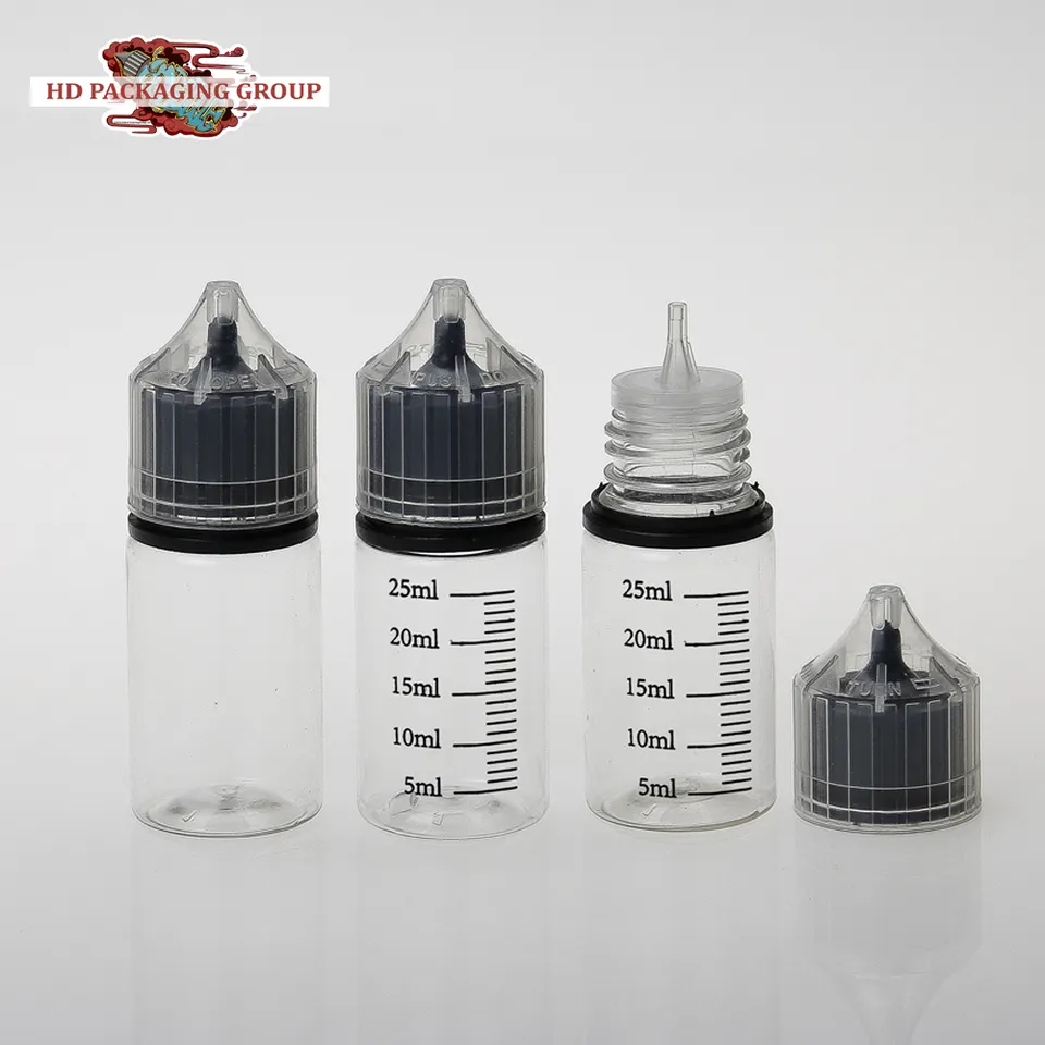 New arrival measurement printing 30ml PET E-liquid bottle