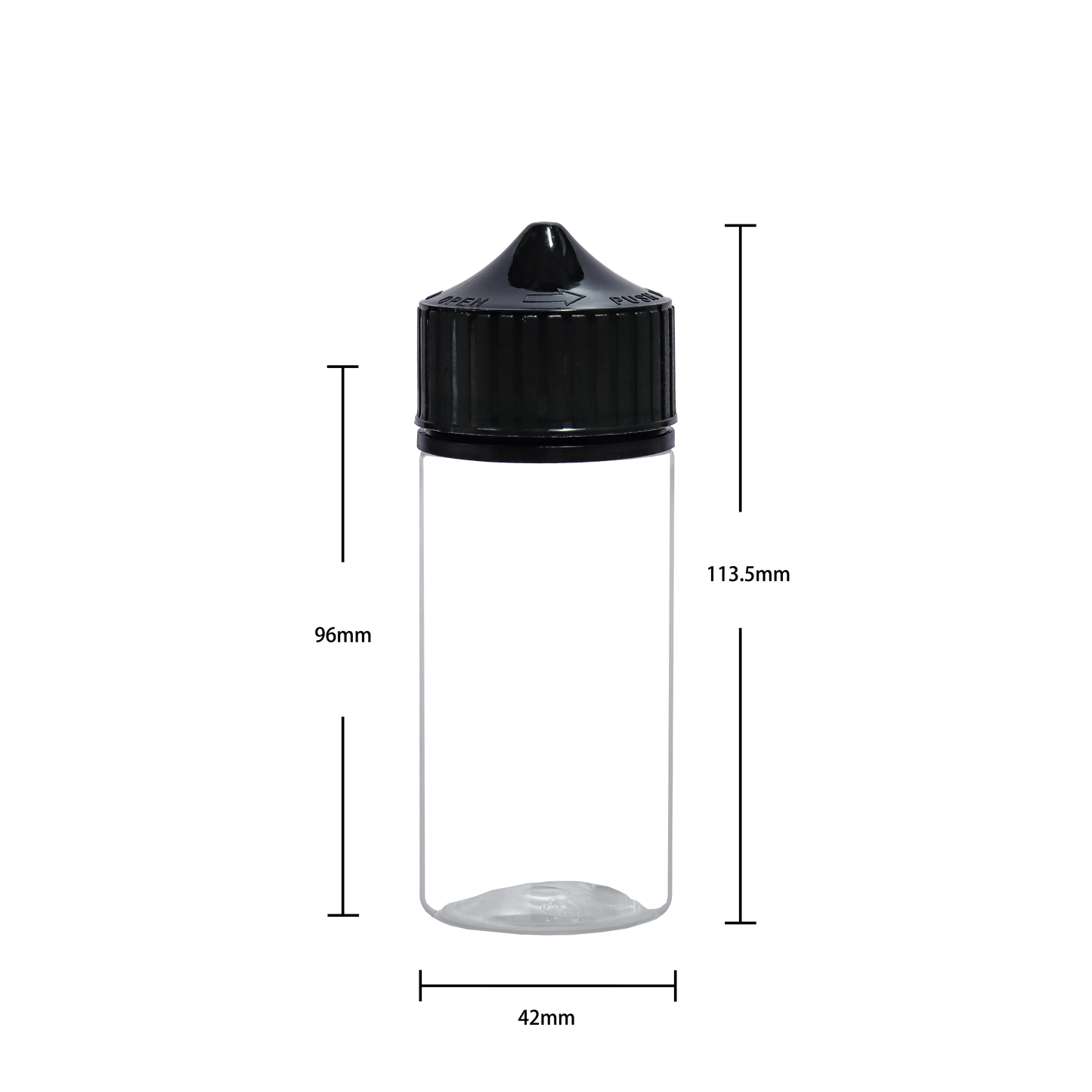 noir transparent 30ml 60ml 100ml 120ml flacon compte-gouttes en plastique E liquide