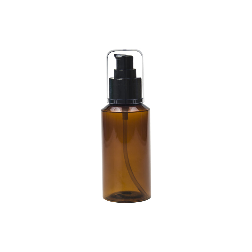 100ML Amber Plastic PET Slant Shoulder Lotion Bottle