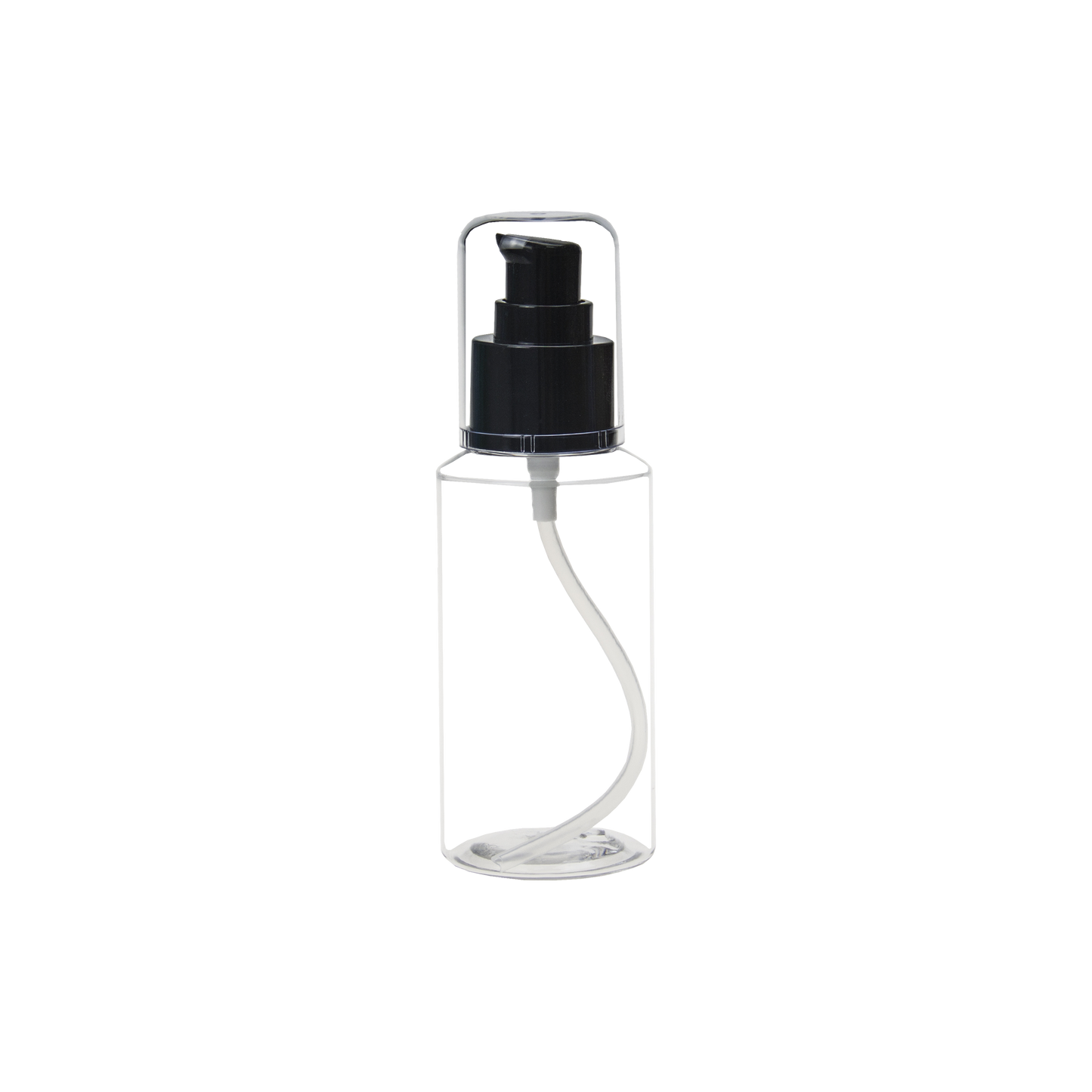 100ML Transparent Plastic PET Slant Shoulder Lotion Bottle