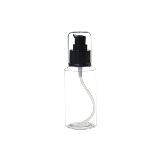 100ML Transparent Plastic PET Slant Shoulder Lotion Bottle