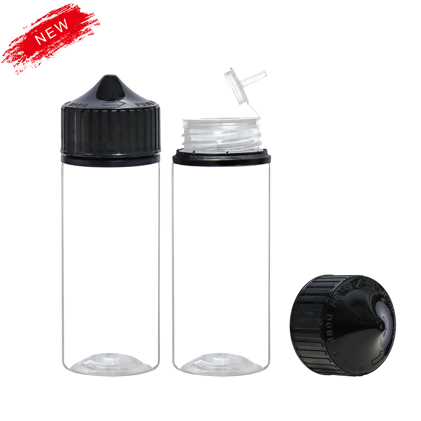 HIDY6M-100ML flip tip plastic dropper E liquid bottle