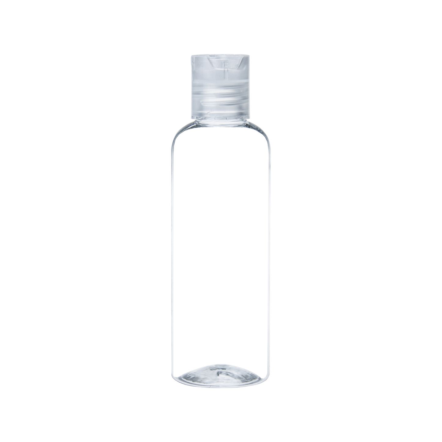 Transparent Plastic 100ML PET Clear Disc Cap Bottle