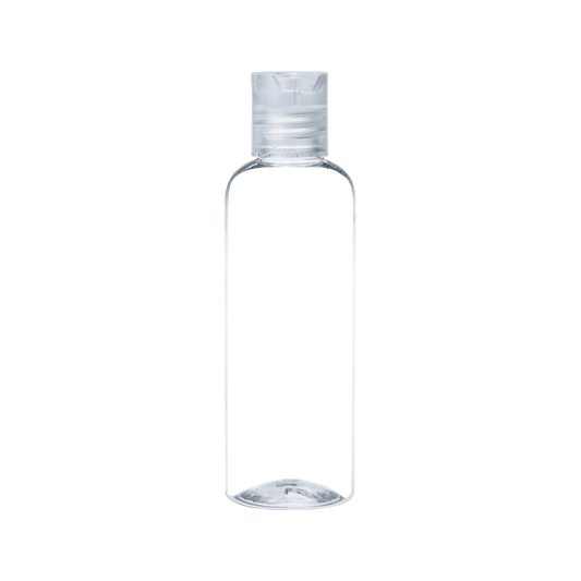 Transparent Plastic 100ML PET Clear Disc Cap Bottle