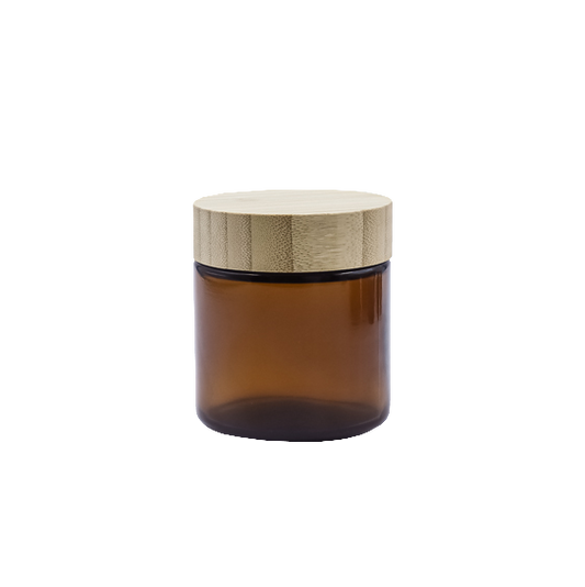 Glass Container Bamboo Lid 5g-100g Jar