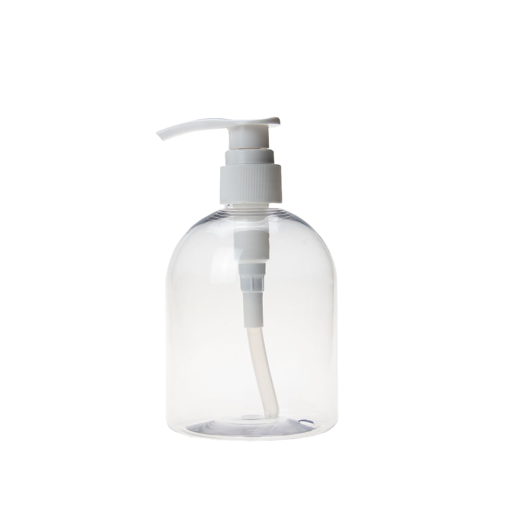 Transparent Plastic PET Round Shoulder 500ML Pump Bottle