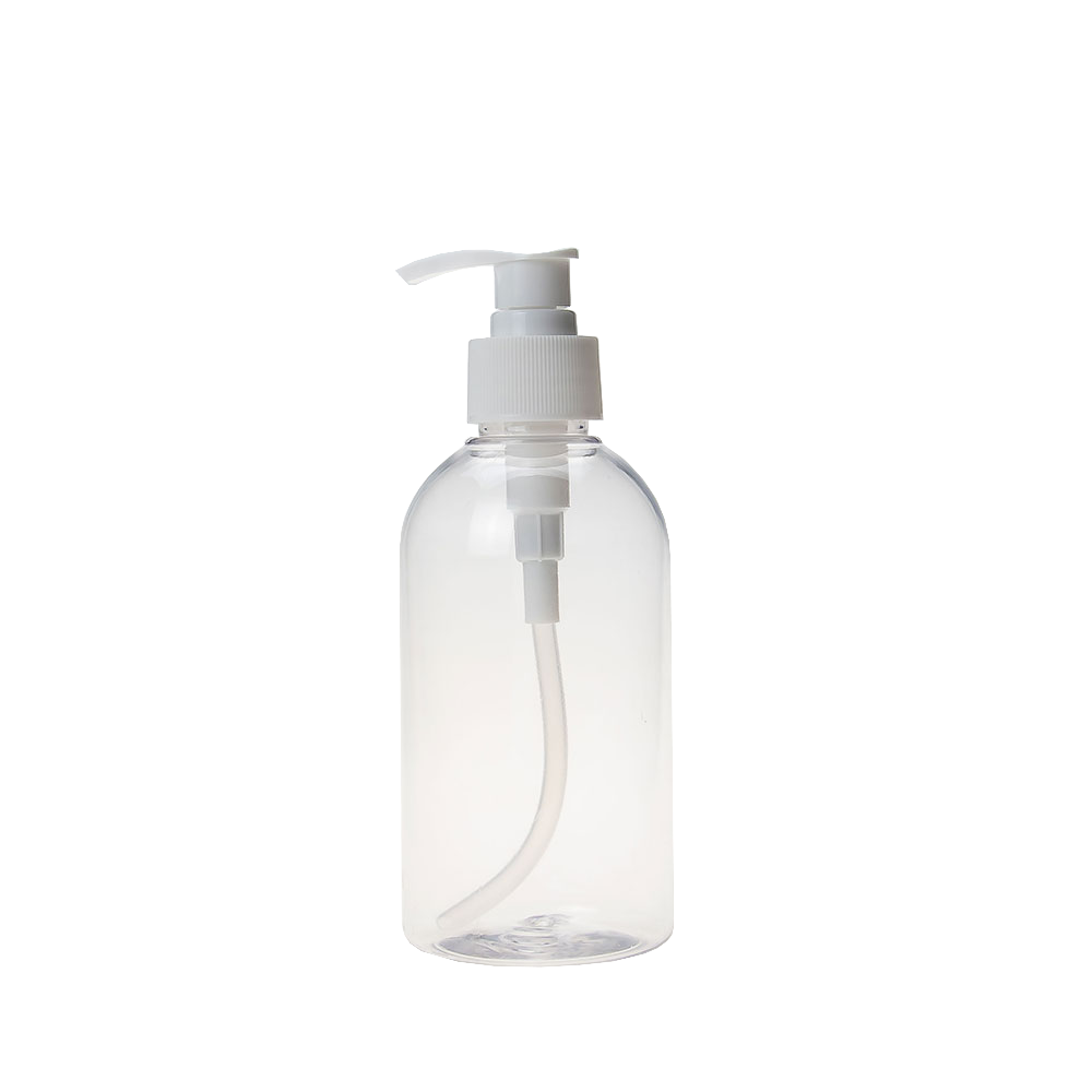 Transparent Plastic PET Round Shoulder 270ML Pump Bottle