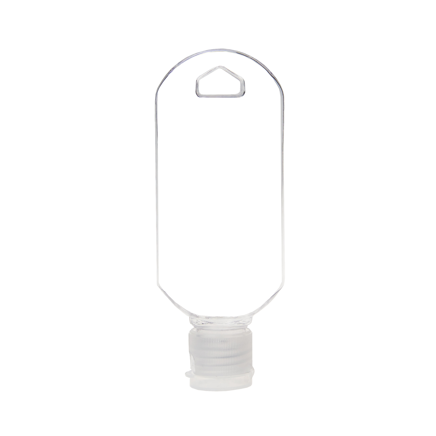 Transparent Plastic PET 60ML Disinfectant Flip Top Cap Bottle