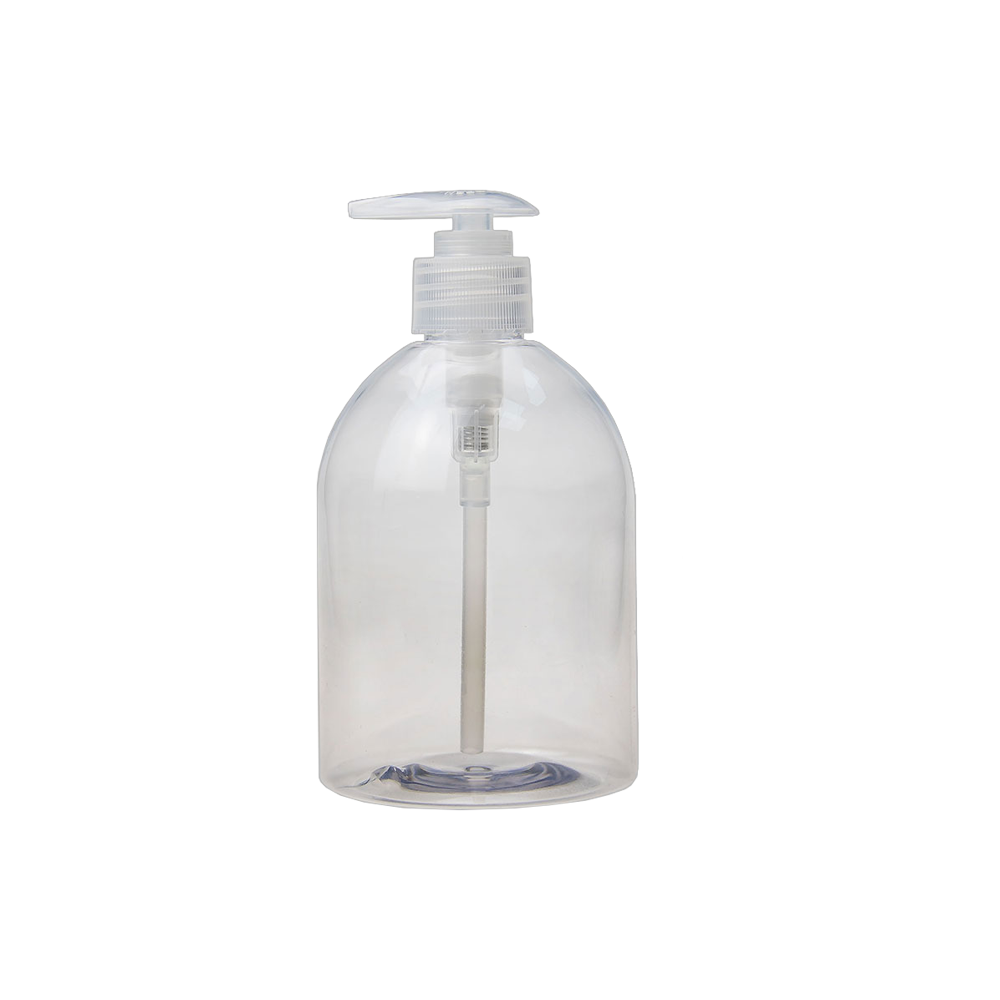 Transparent Plastic PET Round Shoulder 500ML Boston Pump Bottle