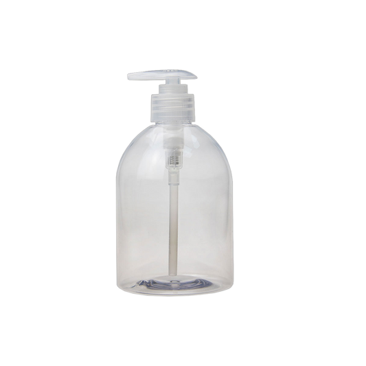 Transparent Plastic PET Round Shoulder 500ML Boston Pump Bottle