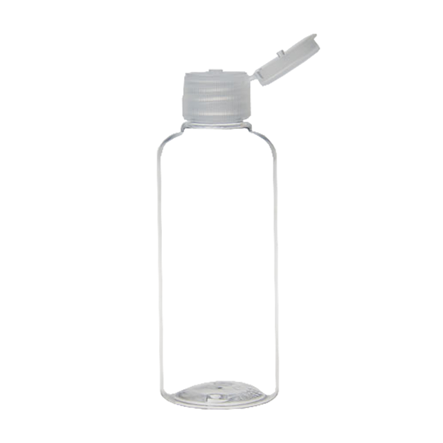 Transparent Plastic PET 120ML Flip Top Cap Bottle