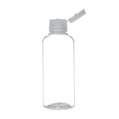 Transparent Plastic PET 120ML Flip Top Cap Bottle