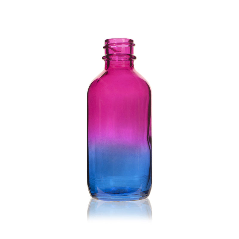 Custom Essential Oil Glass Bottles Cranberry and Blue with Various Cap