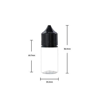 noir transparent 30ml 60ml 100ml 120ml flacon compte-gouttes en plastique E liquide