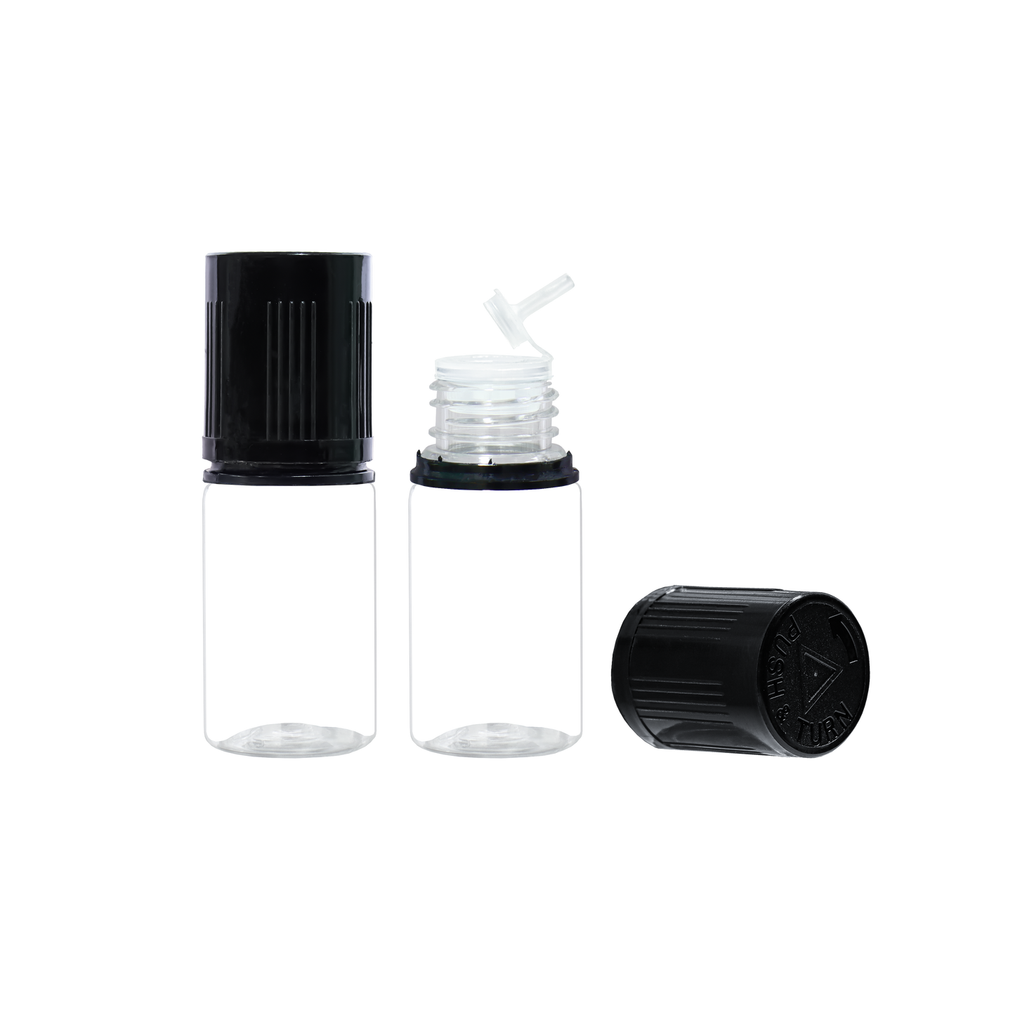 noir transparent 30ml 60ml 100ml 120ml flacon compte-gouttes en plastique E liquide