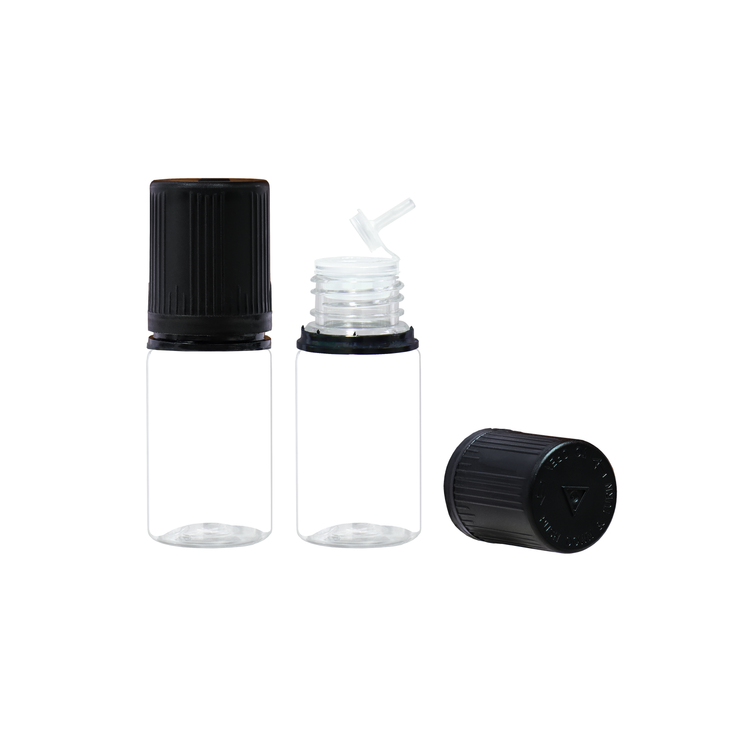 noir transparent 30ml 60ml 100ml 120ml flacon compte-gouttes en plastique E liquide