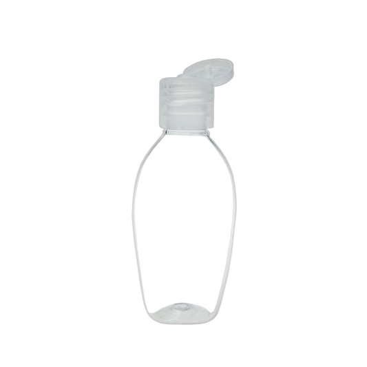 Transparent Plastic PET 60ML Disinfectant Flip Cap Bottle