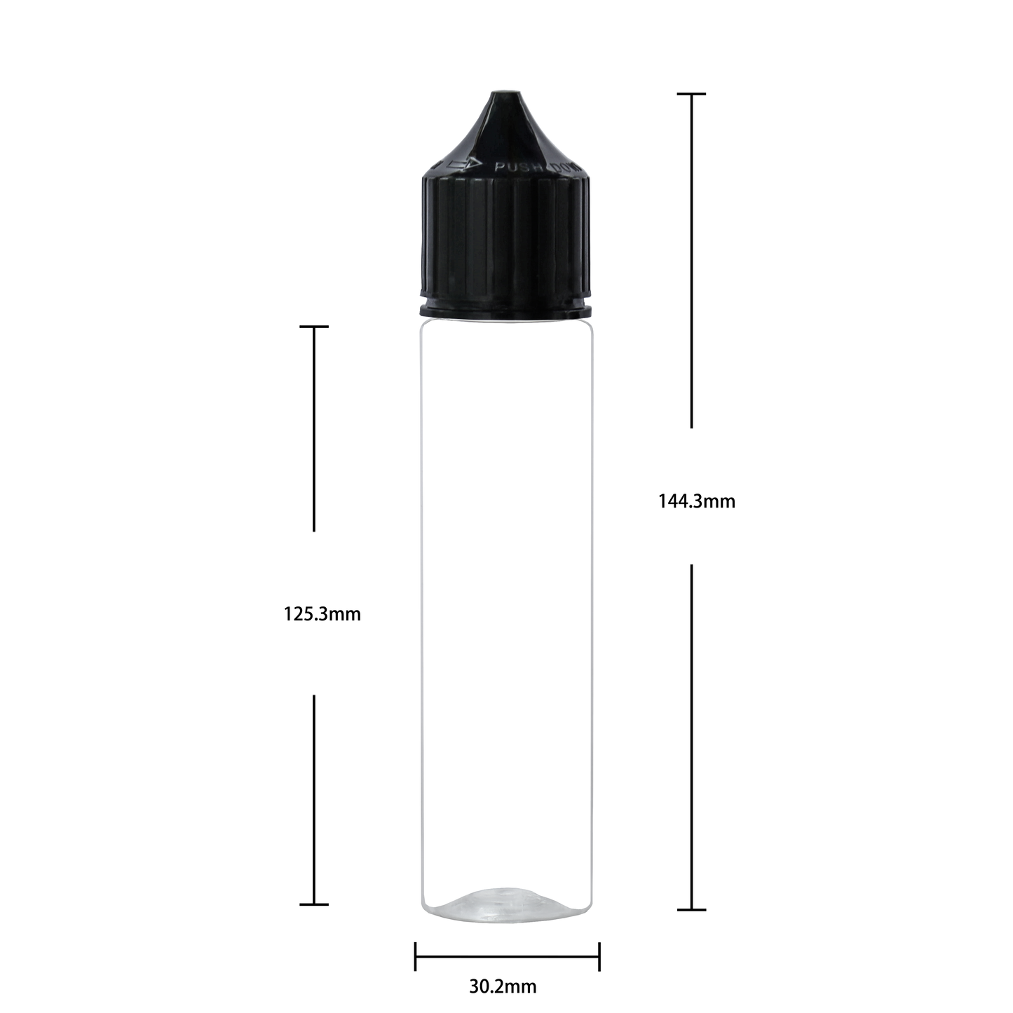 HIDY3-70ML plastic dropper E-liquid E-juice bottle