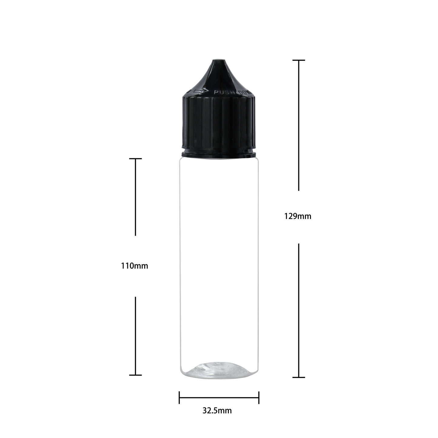 HIDY3-70MLF plastic dropper E-liquid E-juice bottle