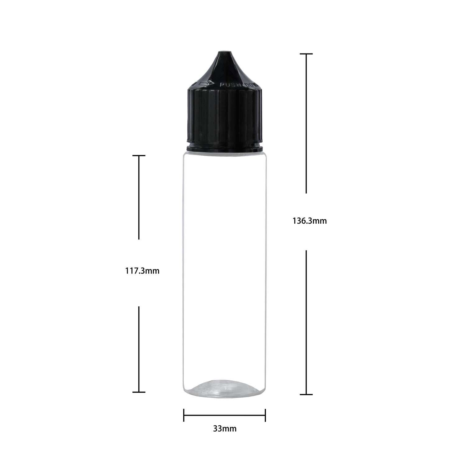 HIDY3-75ML plastic dropper E-liquid E-juice bottle