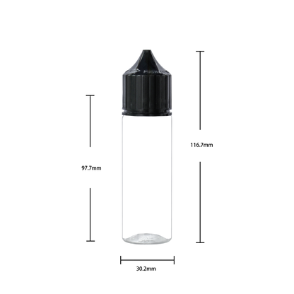 noir transparent 30ml 60ml 100ml 120ml flacon compte-gouttes en plastique E liquide