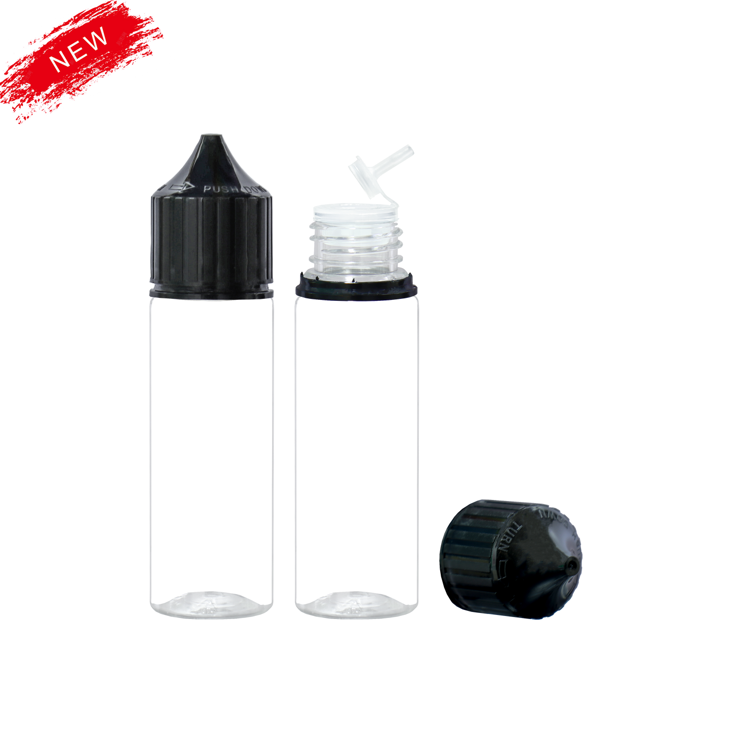 HIDY6-50ML flip tip plastic dropper E liquid bottle