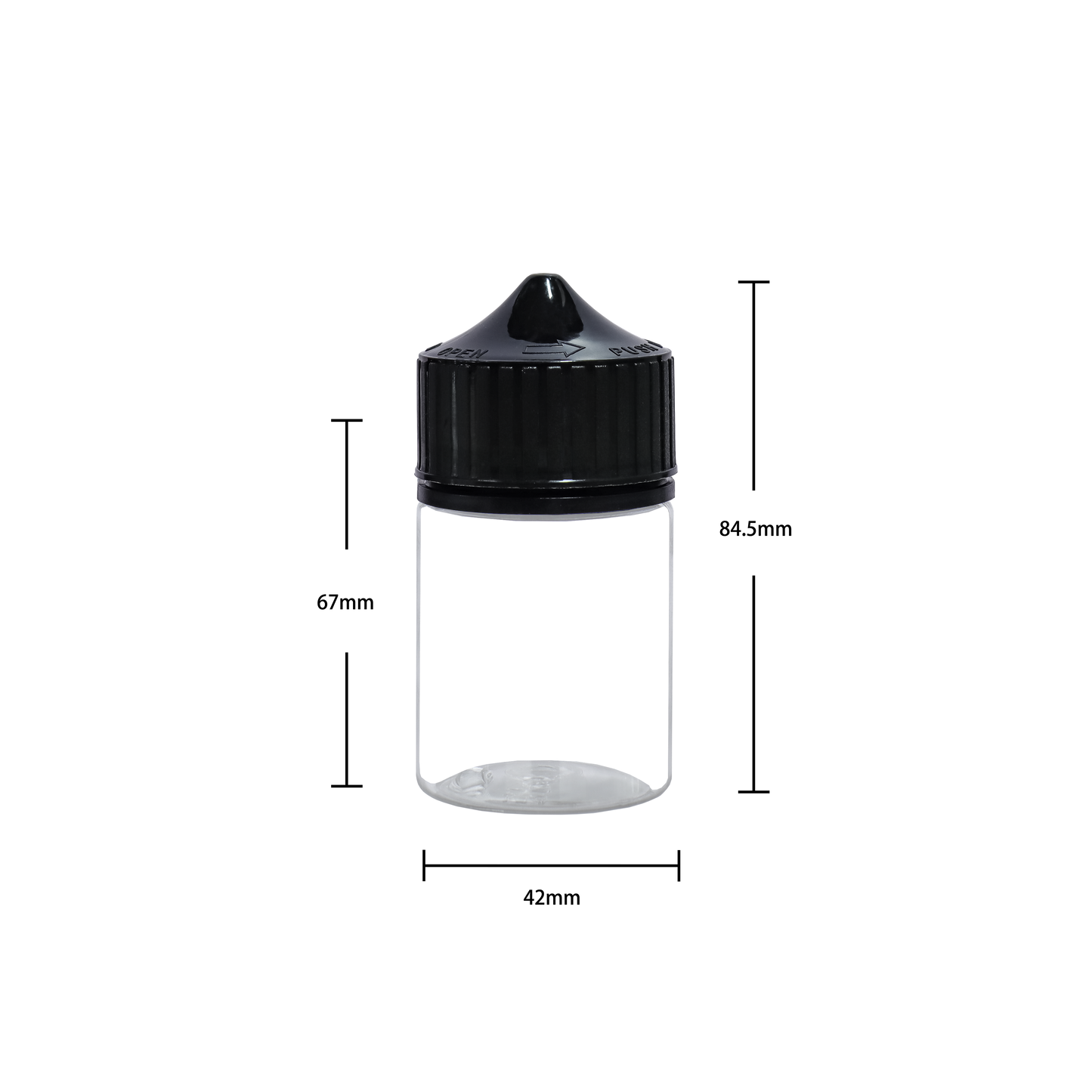 noir transparent 30ml 60ml 100ml 120ml flacon compte-gouttes en plastique E liquide