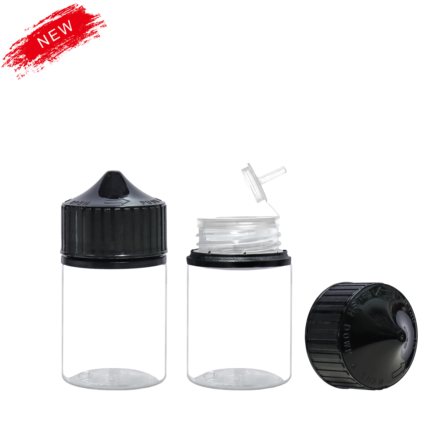 HIDY6M-60ML flip tip plastic dropper E liquid bottle