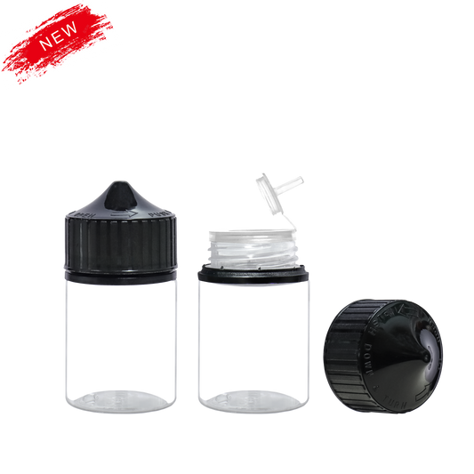 noir transparent 30ml 60ml 100ml 120ml flacon compte-gouttes en plastique E liquide