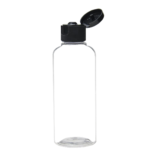 Transparent Plastic PET 120ML Flip Top Cap Bottle