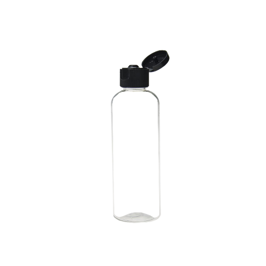 Transparent Plastic PET 100ML Flip Top Cap Bottle