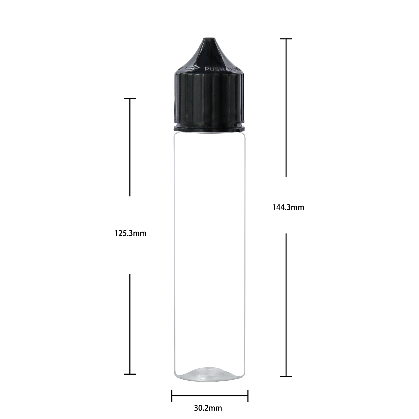 noir transparent 30ml 60ml 100ml 120ml flacon compte-gouttes en plastique E liquide