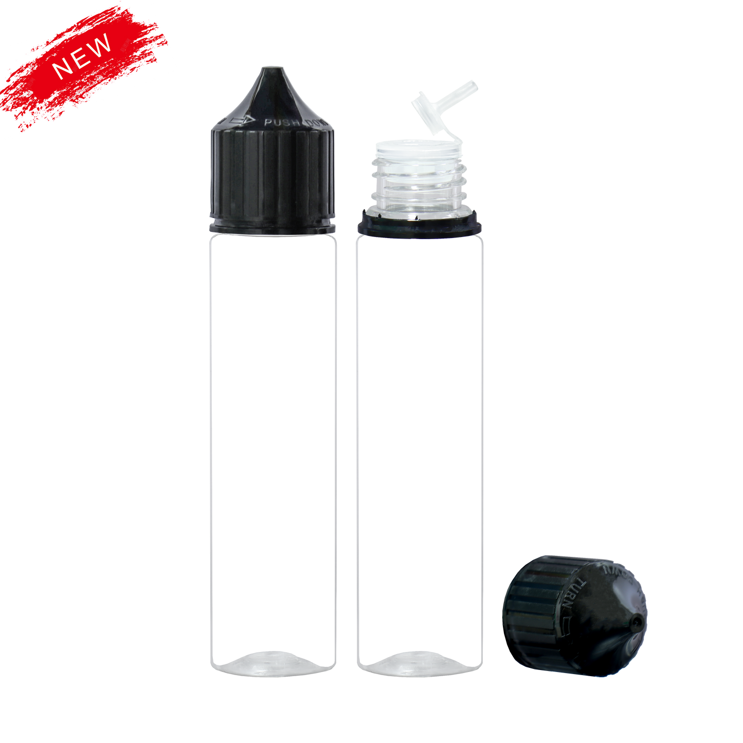 noir transparent 30ml 60ml 100ml 120ml flacon compte-gouttes en plastique E liquide