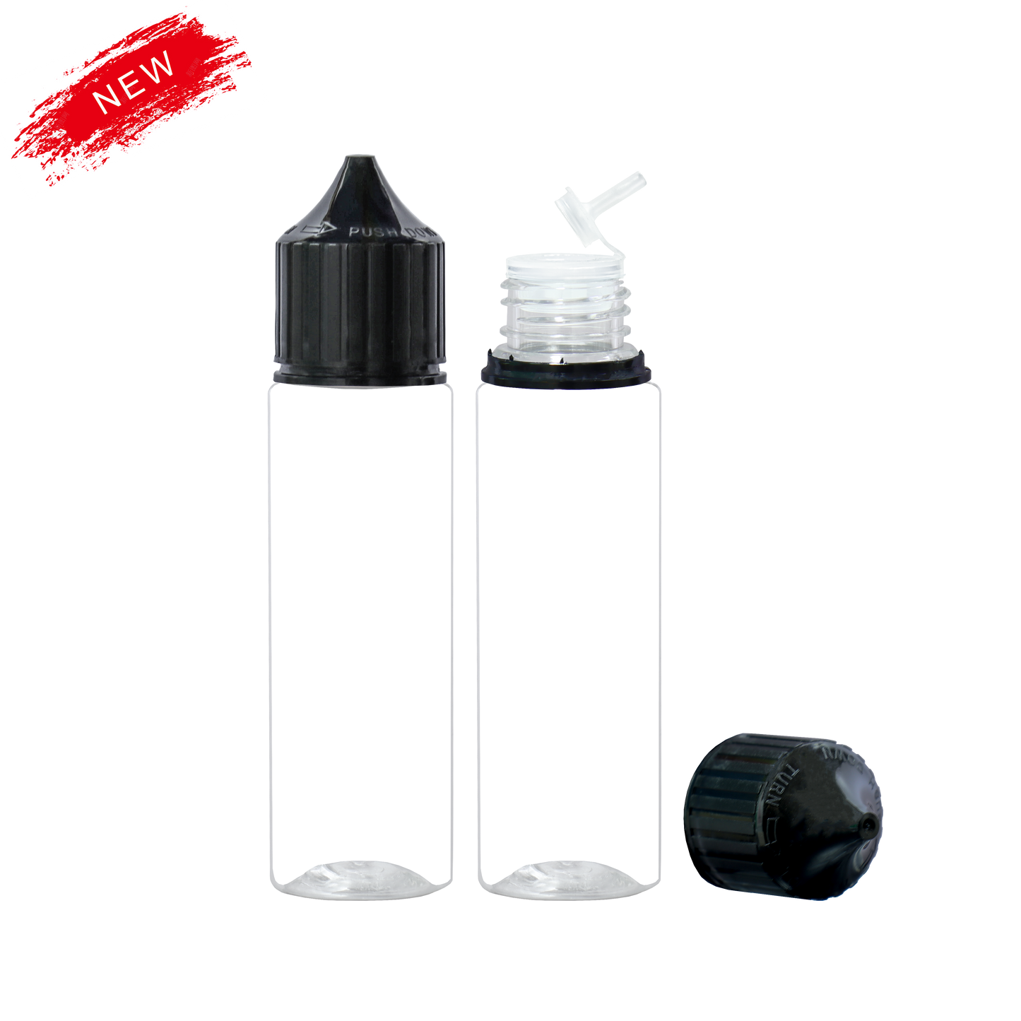 noir transparent 30ml 60ml 100ml 120ml flacon compte-gouttes en plastique E liquide