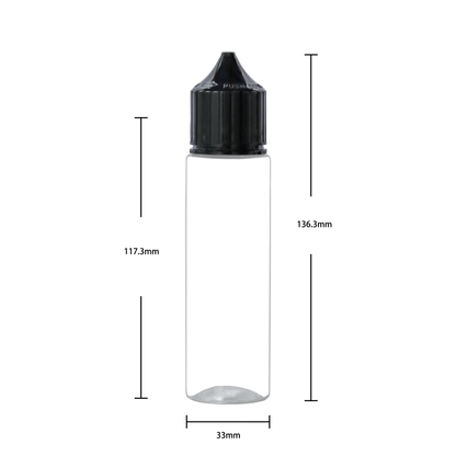 noir transparent 30ml 60ml 100ml 120ml flacon compte-gouttes en plastique E liquide