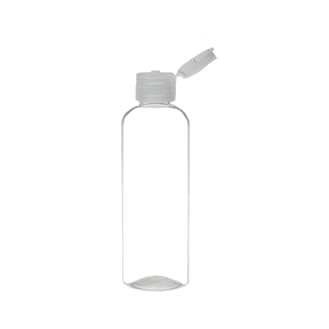 Transparent Plastic PET 100ML Flip Top Cap Bottle