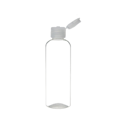 Transparent Plastic PET 100ML Flip Top Cap Bottle