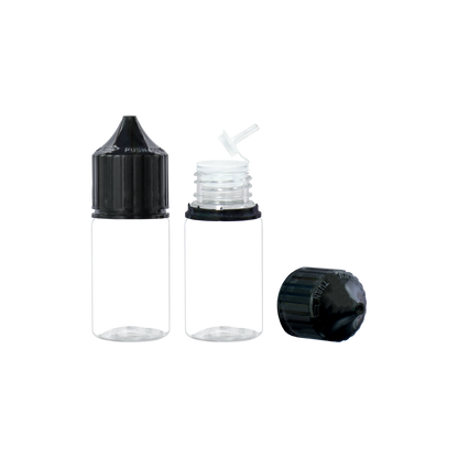 noir transparent 30ml 60ml 100ml 120ml flacon compte-gouttes en plastique E liquide