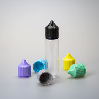 60ml childproof tamper ring off cap liquid PET eliquid bottles
