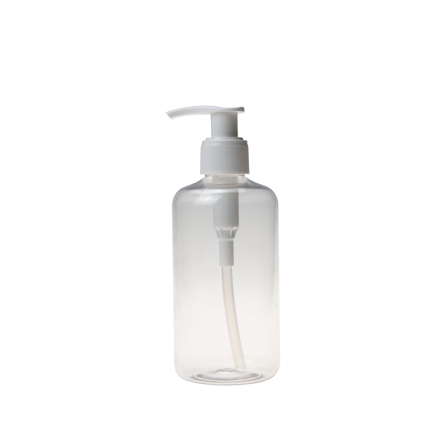 Transparent Plastic PET Round Shoulder 250ML Pump Bottle