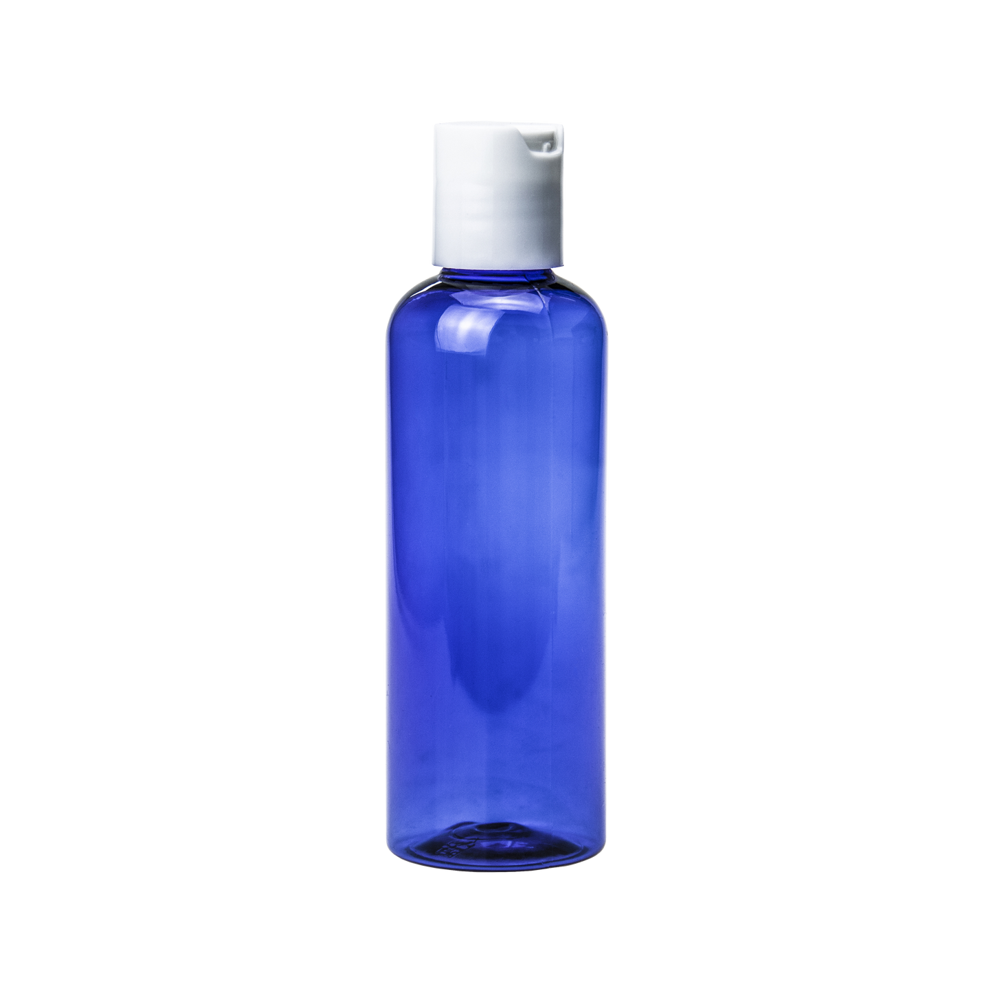 Blue Plastic 100ML PET White Disc Cap Bottle