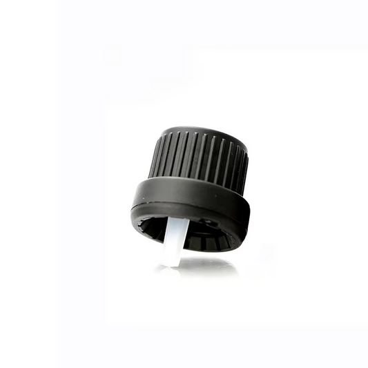 18/410 Black Tamper Evident Screw Cap With Inner Drop