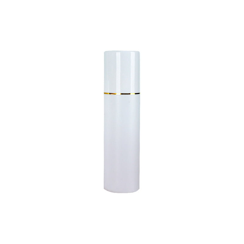 120ml Big Cap Gold Rim Fine Mist Spray PE Plastic Cosmetic Moisture White Bottle